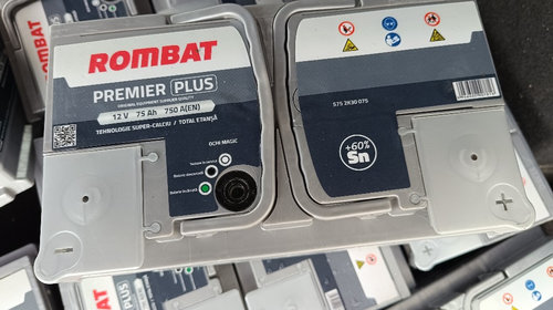 Baterie acumulator auto Rombat 75Ah 750a Rombat Premier Plus 12V * noua * 2023