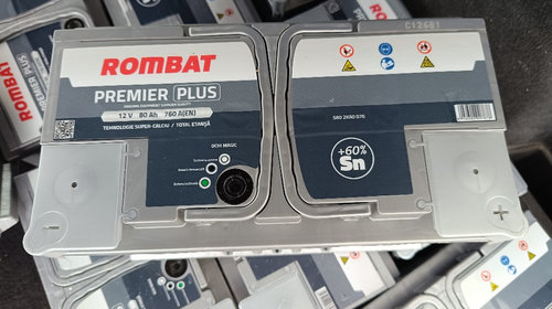 Baterie acumulator auto Rombat 80Ah 760a Rombat Premier Plus 12V * noua * 2023