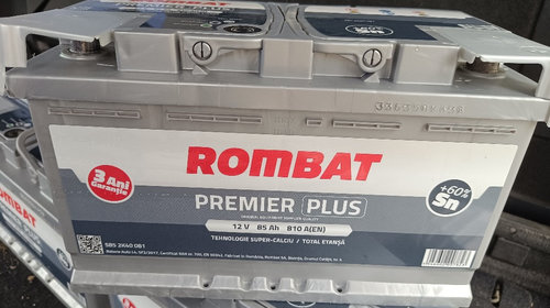 Baterie acumulator auto Rombat 85Ah 810a Rombat Premier Plus 12V * noua * 2023