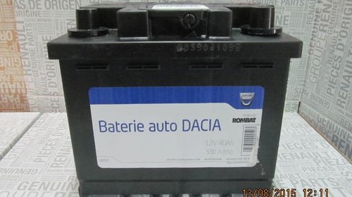 Baterie auto 50 Ah 420 A(EN) 12V Originala Dacia 6001548896