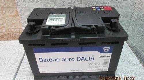 Baterie auto 70 Ah 720 A(EN) 12V Originala Dacia 6001547711