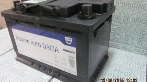 Baterie auto 70 Ah 720 A(EN) 12V Originala Dacia 6001547711