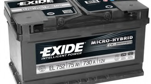 Baterie de pornire EL752 EXIDE pentru Ford C-