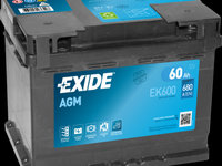 Baterie de pornire EXIDE AGM 60Ah 12V