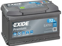 Baterie de pornire EXIDE Premium 72Ah 12V
