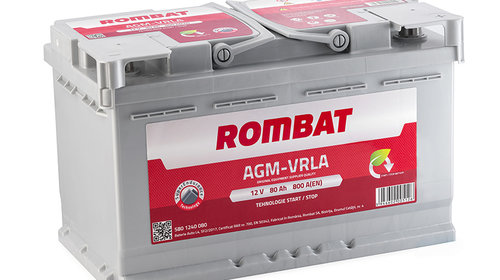 Baterie de pornire ROMBAT AGM VRLA 80Ah 12V