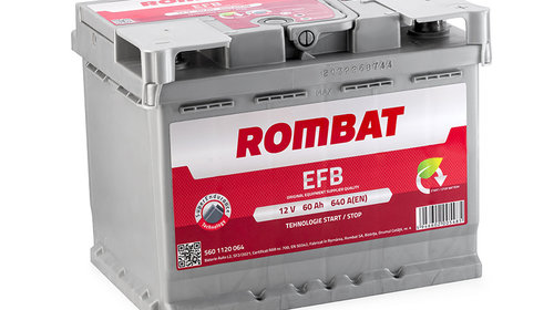 Baterie de pornire ROMBAT EFB 60Ah 640A 12V