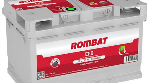 Baterie de pornire ROMBAT EFB 65Ah 12V