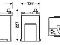 Baterie de pornire TOYOTA COROLLA Limuzina (E12J, E12T) (2001 - 2008) EXIDE EA456 piesa NOUA