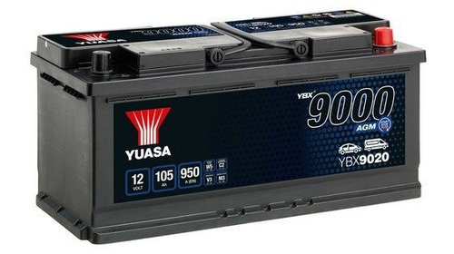 Baterie de pornire YUASA YBX9020 AGM 105Ah 12