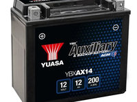 Baterie de pornire YUASA YBXAX14 Auxiliary & Backup AGM 12Ah 12V