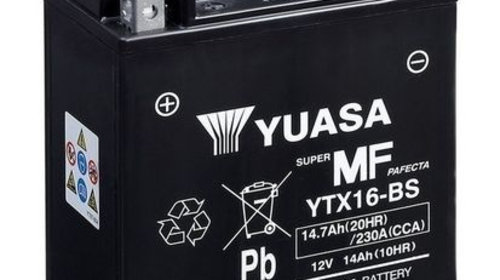 Baterie de pornire YUASA YTX16-BS 14,7Ah 12V