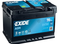 Baterie Exide Agm Start-Stop 70Ah 760A 12V EK700