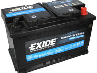 Baterie Exide Agm Start-Stop 80Ah 800A 12V EK800