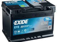 Baterie Exide Efb Start-Stop 70Ah 720A 12V EL700