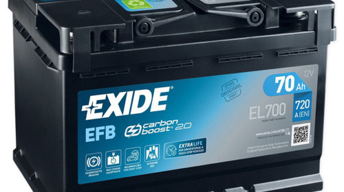 Baterie Exide Efb Start-Stop 70Ah 720A 12V EL
