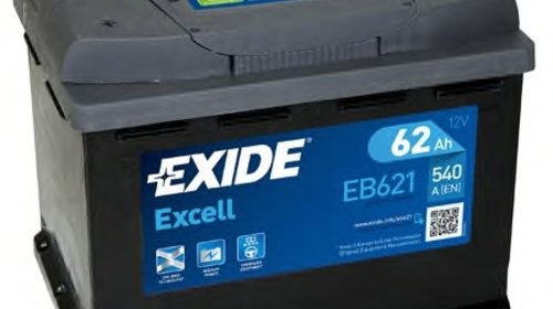 BATERIE EXIDE EXCELL 12V 62AH 540A 242X175X19