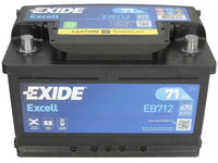 Baterie Exide Excell 71Ah 670A 12V EB712