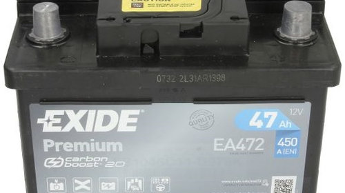Baterie Exide Premium 47Ah 450A 12V EA472