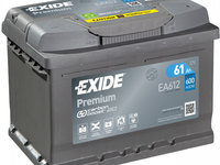 Baterie Exide Premium 61Ah 600A 12V EA612