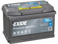 Baterie Exide Premium 72Ah 720A 12V EA722