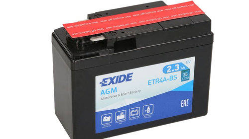 Baterie Moto Exide Agm 12V 2,3Ah 35A R + YTR4A-BS EXIDE