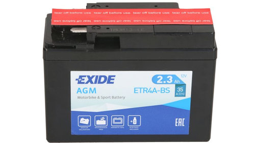 Baterie Moto Exide Agm 12V 2,3Ah 35A R + YTR4A-BS EXIDE