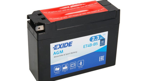 Baterie Moto Exide Agm 12V 2,3Ah 35A YT4B-BS EXIDE