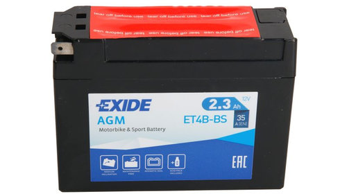 Baterie Moto Exide Agm 12V 2,3Ah 35A YT4B-BS EXIDE