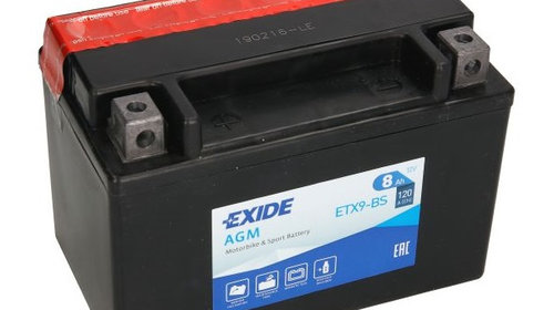 Baterie Moto Exide Agm 12V 8Ah 120A YTX9-BS EXIDE