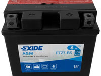 Baterie Moto Exide AGM Motorbike &amp; Sport Battery 6Ah 100A 12V ETZ7-BS