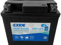 Baterie Moto Exide AGM Ready Motorbike &amp; Sport Battery 4Ah 70A 12V YTX5L-BS EXIDE READY