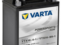 Baterie Moto Varta Powersports Agm 14Ah 12V TX16-4-1 514901021I314