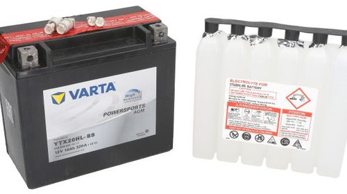 Baterie Moto Varta Powersports Agm 18Ah 12V YTX20HL-BS VARTA FUN