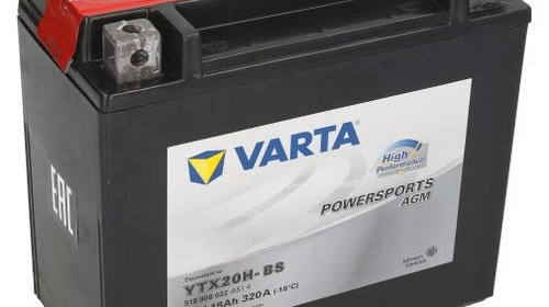 Baterie Moto Varta Powersports Agm 18Ah 12V YTX20H-BS VARTA FUN