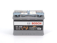 Baterie noua Bosch 70 amperi pentru VW Passat B7 diesel 2.0 tdi an 2010-2014 echipare start stop