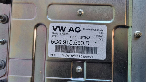 Baterie originala VW Jetta Mk6 1.4 TSI Hybrid 150 cai motor CRJA cod piesa : 5c6915590d