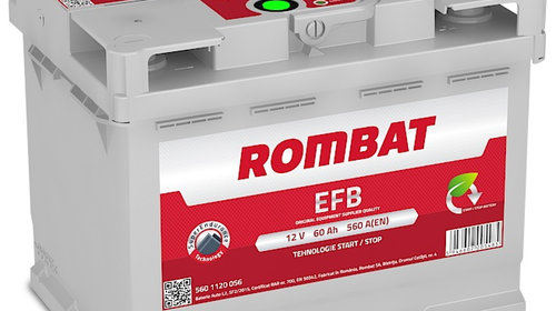 Baterie Rombat Efb Start-Stop 60Ah 560A 56011