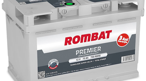 Baterie Rombat Premier 75Ah 750A 5752330075RO