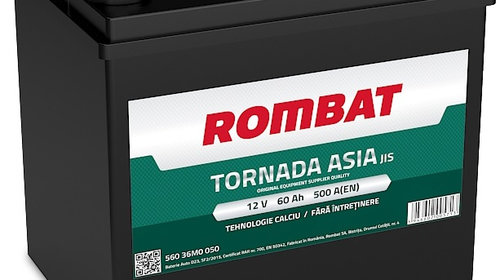 Baterie Rombat Tornada Asia 60Ah 500A 56036M0