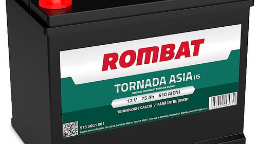 Baterie Rombat Tornada Asia 75Ah 610A 57536G1