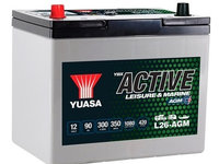 Baterie Yuasa Active Leisure &amp; Marine AGM 12V 90Ah 300A L26-AGM