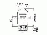 Bec 12V/21/5W W21/5W PURE LIGHT W3X16Q - OEM - BOSCH: 1987302252 - W02601643 - ATENTIE! Acest produs nu este returnabil! - LIVRARE DIN STOC in 24 ore!!!