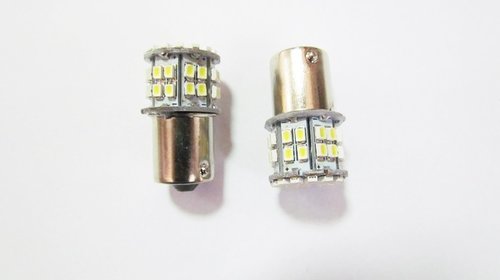 Bec 50 LED SMD tip stop pe frana BA15S 24V (pret/set)