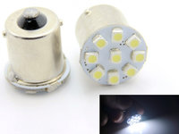 Bec 9 Led SMD 24V ( Camion ) Tip Cireasa BA15S Lumina Alba ( Pret / Set ) TCT-1316