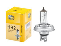 Bec auto halogen HELLA H4 12V, 60/55W, halogen, P45t cu flansa rotunda, 8GJ004173121, 1 buc.