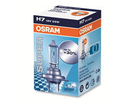 Bec auto halogen OSRAM H7 12V, 55W, super, 30% mai multa lumina, Px26d, 64210SUP , 1 buc.
