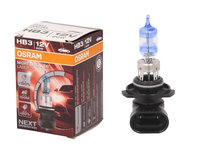 Bec auto halogen OSRAM HB3 (9005) 12V, 60W, Night Breaker Laser, 1860lm, cu pana 150% mai multa lumina, culoare temperatura 3800K, P20d, 9005NL, 1 buc.