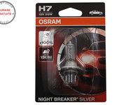 Bec Auto Halogen Osram NIGHT BREAKER SILVER 64210NBS-01B H7 12V 55W Blister (1 uni