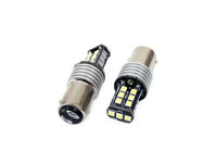 Bec auto LED Canbus BA15D P21W/5W, 12-24V, 7.5W , 15 SMD, Vertex set 2 buc.